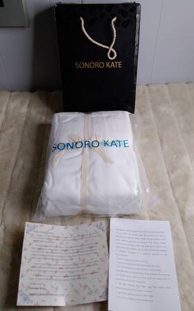 Sonora Kate 726084507944 Sonoro 100% Bamboo Allergenic White King Size Sheet - New