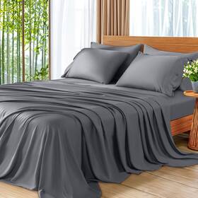 Sonoro Kate 764323606256 Bamboo Bed Sheets Set 6 Pieces Rayon Derived Deep Pocket Fitted Sonoro Kate 764323606256 Bamboo Bed Sheets Set 6 Pieces Rayon Derived Deep Pocket Fitted