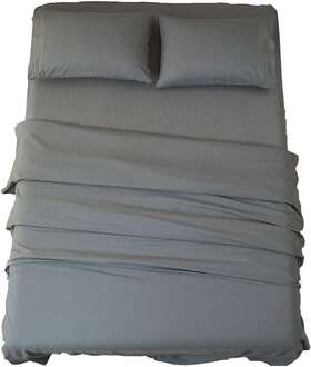 8541813215 Sonoro Kate Bed Sheet Set Soft Microfiber Luxury Sheets 16-inch -4 Piece Queen Dark Grey