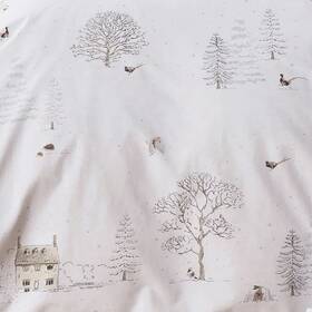 Sophie Allport 021253270670 Queen Sheet Set Snowy Cottage Cotton 200 Thread Count Percale Owl