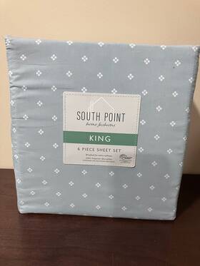 South Point 840125911191 Home Fashion King 6 Pieces Sheet Set Diamond Dot New South Point 840125911191 Home Fashion King 6 Pieces Sheet Set Diamond Dot New