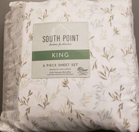 South Point 840125922128 6-piece Printed Sheet Set -/king 17 Inch Extra Deep Cool Crisp Breat