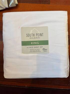 South Point 840125928366 Home Fashions Microfiber 6-piece Sheet King Set - White South Point 840125928366 Home Fashions Microfiber 6-piece Sheet King Set - White