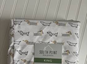 South Point 840125940221 Dachshund Home Fashions Microfiber King Flat Sheet Only New