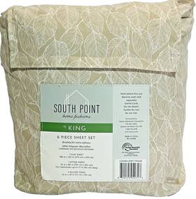 South Point 840125942676 Home Fashions 6 Piece Sheet Set King - Louisa Leaf