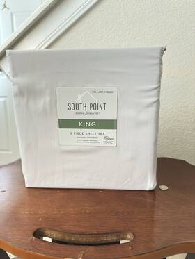 South Point 840125948050 Sheets King 6 Piece Extra Soft Floral Gray New