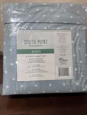 South Point Home 840125911146 Fashions Microfiber 6 Piece Diamond Dot King