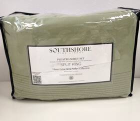 South Shore Furniture 678615922835 Southshore Fine Linens Classy Pleated 21 Inch Extra Deep Sheet Set Split King Green South Shore Furniture 678615922835 Southshore Fine Linens Classy Pleated 21 Inch Extra Deep Sheet Set Split King Green