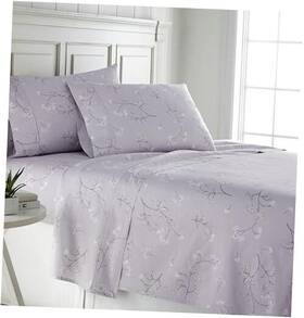 Southshore Fine Linens 678615908228 100% Cotton Sheet Set 300 Thread Count Sheets King 28 - Myosotis Grey Southshore Fine Linens 678615908228 100% Cotton Sheet Set 300 Thread Count Sheets King 28 - Myosotis Grey