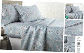Southshore Fine Linens 678615911648 Pure Melody Collection 4-piece Premium Bedding 14 Queen Aqua