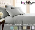 Southshore Fine Linens New 6 Pc 21 Deep Pocket Sheet Set Gray Sz California King 788581463802