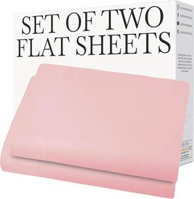 Vil-2flat-pnk-tw Southshore Fine Linens Living Inc. 2-pack Twin Flat Sheets Only Microfiber Bed