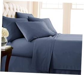 Vil-6pc-dblu-q Southshore Fine Linens Living Vilano Springs 6-piece 21-in Extra Queen Dark Blue