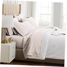 100-6pc-bon-k Southshore Fine Living Premium Collection 6-piece Deep Pocket Sheet Set Easy Care King Bone