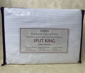 Rn138098 Southshore Fine Living Inc. Premium Collection Split King Sheets 5-piece Set White