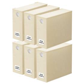 Spaceaid 810145810972 6 Pack Bed Sheet Organizers And Storage Foldable Organizer Fo