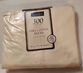 Springmaid 026598676540 Nos Ivory Full Flat Sheet 300 Thread Count Pima Cotton Blend Usa Made Springmaid 026598676540 Nos Ivory Full Flat Sheet 300 Thread Count Pima Cotton Blend Usa Made