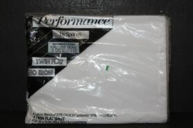 Springs 026598809108 Performance By Twilite Twin Flat Sheet No Iron White New