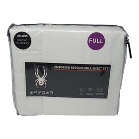 Spyder 194382231128 Full/double Sheets Set 6 Pc Embossed Polyester Soft Comfort 4 Pillowcases