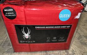 Spyder 842873136161 New Ultra Soft Comfort Queen Size Sheet Set Red With 4 Pillow Cases