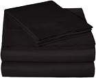 Ss-blk-qn Amazonbasics Microfiber Sheet Set Queen Black 844178042604