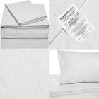 Ss-gch-txl Microfiber Sheet Set Twin Extra Long Grey Crosshatch 844178042932