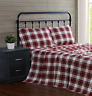 Ss3105kg-4741 London Fog Cotton Flannel Sheet Set King Red 783048100092