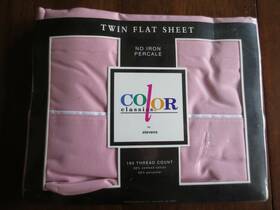 Stevens 028828449740 Color Classics Antique Rose No Iron Percale Twin Flat Sheet Stevens 028828449740 Color Classics Antique Rose No Iron Percale Twin Flat Sheet
