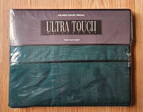 Dga203 Stevens Ultra Touch Twin Flat Sheet Hunter Green 66x96 Solid Bedding New