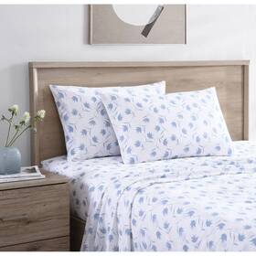 82786078 Stone Cottage Twin Printed Pattern Sheet Set Blue Floral -