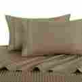 Stripe-300tc-waterbed Royal Tradition Taupe Queen Attached 300 Thread Count Striped Waterbed Sheet Set