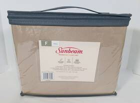 Sunbeam 022143672890 Microfiber Humus Color Full Sheet Set With Deep Pockets New Sunbeam 022143672890 Microfiber Humus Color Full Sheet Set With Deep Pockets New