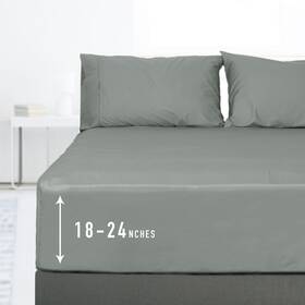 Ftsk7 Sunflower King Fitted Sheet 1-piece 19 Inch Ultimate Gray