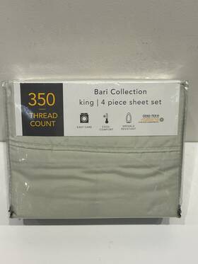 Sunham 734737536395 Bari Collection 350 Thread Count King Sheet Set 4 Pcs