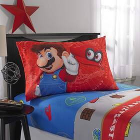 Me970r Super Mario Cap Off Standard Reversible Pillowcase