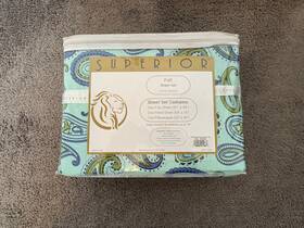 Superior 190052011687 Full Size 100% Cotton Flannel Floral Paisley Deep Pocket Bed Sheet Set