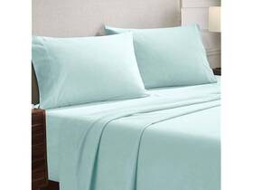 Superior 190052011786 Solid Flannel Cotton Pillowcases Pillow Case 2pk Light Blue King