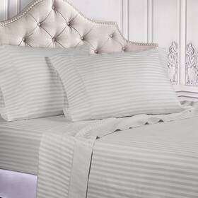 Superior 190052232891 Egyptian Cotton 400 Thread Count Bed Sheet Set Striped King Platinum Superior 190052232891 Egyptian Cotton 400 Thread Count Bed Sheet Set Striped King Platinum