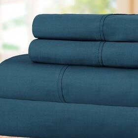 Superior 190052295346 300 Thread Count Cotton Percale Deep Pocket Sheet Set Navy Blue Split Superior 190052295346 300 Thread Count Cotton Percale Deep Pocket Sheet Set Navy Blue Split