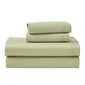 Superior 445011355337 1000 Thread Count 4-piece Solid Sage Egyptian Cotton Queen Deep Pocket Sheet Set