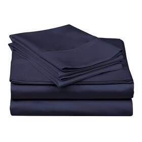 Superior 615031003120 300 Thread Count Egyptian Cotton Sheet Set Elastic Fitted Flat