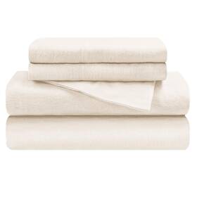 Superior 855031070382 Flannel Cotton Bed Sheet Set Includes One Flat Fitted