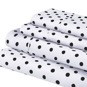 Superior 855031077169 Cotton Blend 600 Thread Count Sheet Set Polka Dot Design Includes 1 Elastic Superior 855031077169 Cotton Blend 600 Thread Count Sheet Set Polka Dot Design Includes 1 Elastic