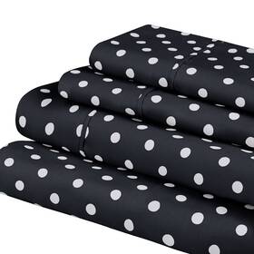 Superior 855031077220 Polka Dot Sheet Set Cotton Blend Bedding Sets Soft And Resistant Sheets Wit