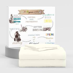 Supreme Elegance 840708175743 Queen Size Sheet Set 100% Cotton Light Ivory Bed Sheets Deep Pockets Pe