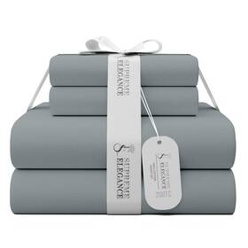 Supreme Elegance 840708176955 100% Cotton Twin Charcoal Gray Sheets Cool And Crisp Percale Weave College Dorm Ro Supreme Elegance 840708176955 100% Cotton Twin Charcoal Gray Sheets Cool And Crisp Percale Weave College Dorm Ro