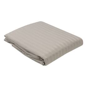 001qd1-g Surefit Premier 100% Cotton Sateen Striped Sheet Set In Grey Full Size