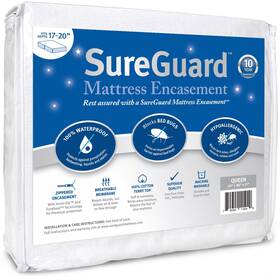 Sureguard 755702115049 Queen 17-20 Inch Deep Mattress Encasement - 100% White Sureguard 755702115049 Queen 17-20 Inch Deep Mattress Encasement - 100% White