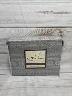 Sutton Lane 877761048929 Home Collection Cotton Rich Percale Fair Isle Stripe Full Sheet Set