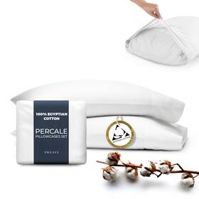 Sweave 047793905464 100% Egyptian Cotton King Size Pillowcases Set - Luxurious 400 Thread Count Sweave 047793905464 100% Egyptian Cotton King Size Pillowcases Set - Luxurious 400 Thread Count
